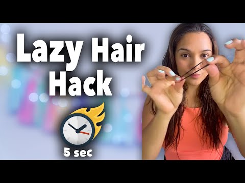 Lazy 5 second Hair Hack #shorts
