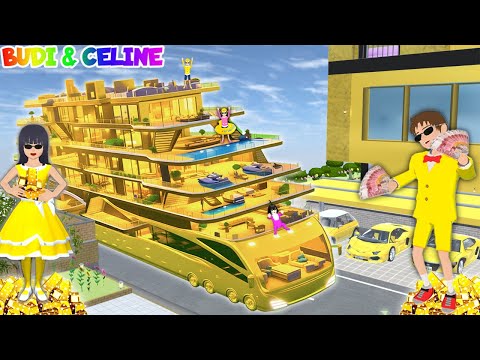 Rich Little Yuta Mio Has a New Luxurious 5-Decker Bus All in Gold 🥳 | There's a Swimming Pool on ...