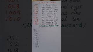 Download lagu 1001 to 1010  in words mp3