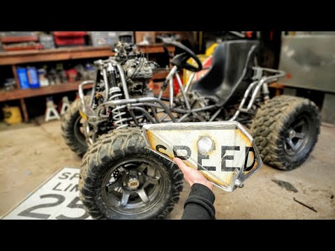 Building an Oil Tank From A Speed Limit Sign 100HP 4WD Power Wheels build EP 11