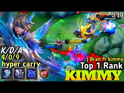 Hyper Carry Kimmy - Top 1 Rank Kimmy Gameplay by Bran ft Kimmy Mobile legends