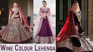 Wine Colour Lehenga 2023 - Wine Lehenga Designs 2023 - Look Iconic in These Wine Colour Lehengas ππ₯°