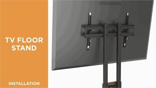 How to Install Modern Slim TV Floor Stand-FS16-46T