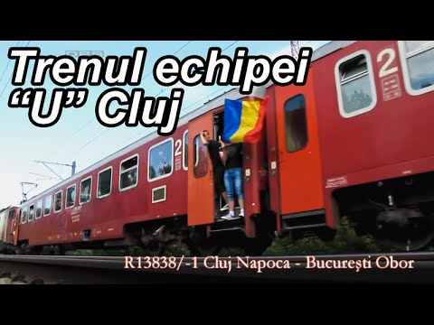 Trenul suporterilor Universitatea Cluj - Zug mit Fußballfans - Train with Football supporters