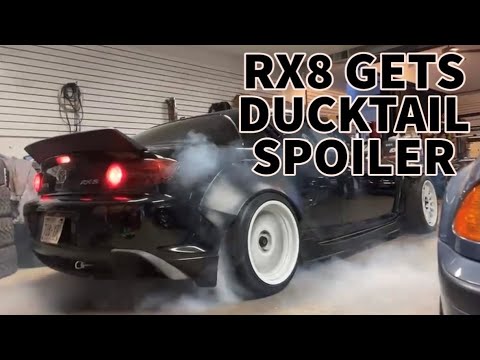RX8 Rocket Bunny Style Ducktail Spoiler Install + Burnout!