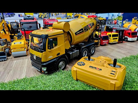 Rc truk molen ngecor kacang 🤣 huina 1574 1:14 dump truck excavator trailer mixer truck rc jeep