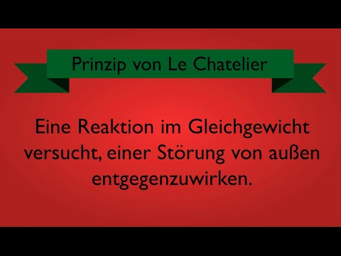Chemisches Gleichgewicht und Prinzip von Le Chatelier