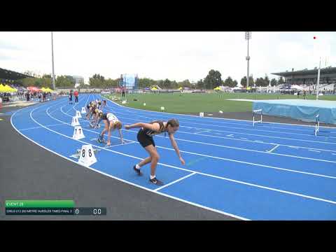 Girls U13 200m Hurdles TF 3: 2021 Commonwealth Bank State Track and Field Championships // LAVicTV