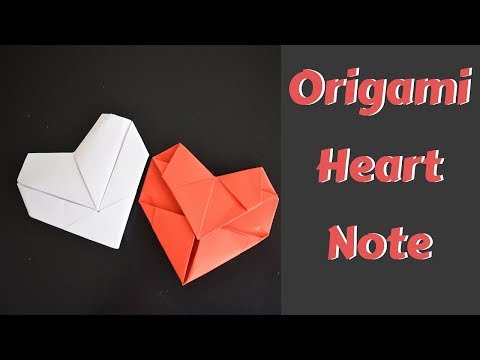 How to fold an Origami Heart Note