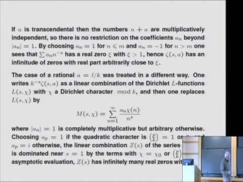 Around the Davenport-Heilbronn Function - Enrico Bombieri