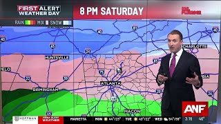 First Alert Weather: Winter storm may impact Georgia this weekend | Chance for snow, ice and rain
