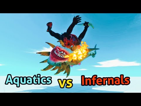 NEW AQUATICS VS IFERNALS ARBS Animal revolt battle simulator