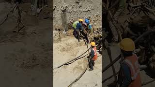 cable anchor installation|| ground anchoring work for cable anchor installation