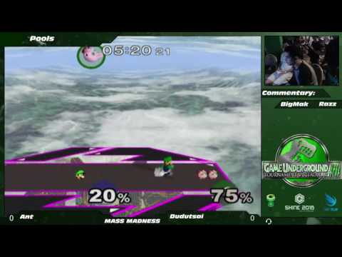 Mass Madness 10 SSBM - Ant (Luigi) vs. dudutsai (Jigglypuff) - Melee Pools