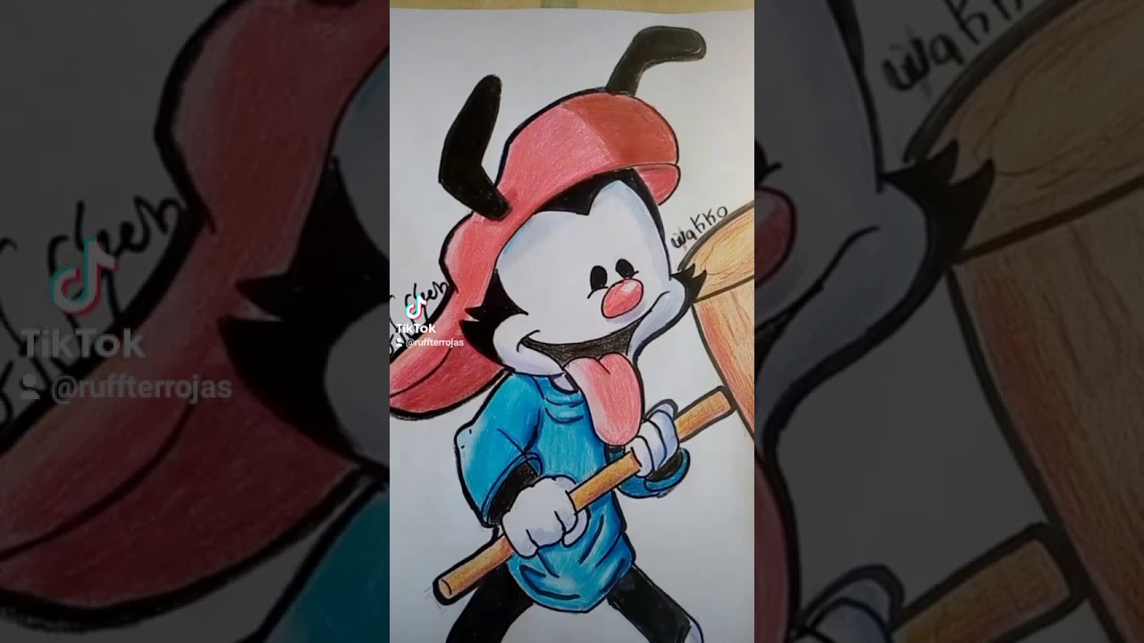 ✍️📘DRAW of Animaniacs ( reboot 2020) WAKKO Warners 📘✍️ #Tiktok193