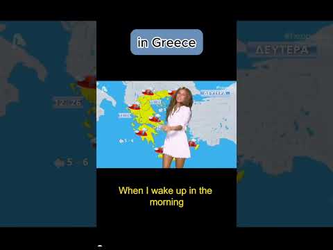 German versus Greek weather report  #greece #funnyshorts