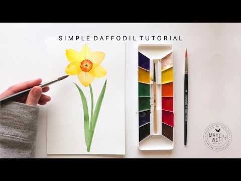 Simple Daffodil Tutorial | Level One Watercolor Tutorial