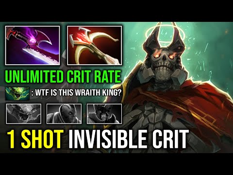 WTF 1 Shot Mortal Strike Unlimited Crit Rate Max Desolator 544 Damage Per Hit Wraith King Dota 2