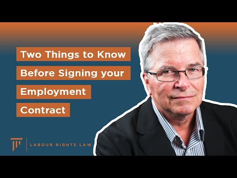 Two Things to Know Before Signing Your Employment Contract