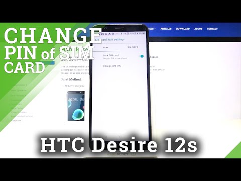 How to Change SIM PIN in HTC Desire 12s -Find SIM Card Lock Change Option
