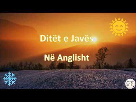 Ditet e Javes ne Anglisht (Days of the week in English) - English Teaching