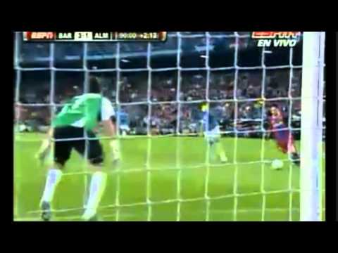 La Liga: FC Barcelona  vs UD Almería GOL MESSI 3-1 09/04/2011