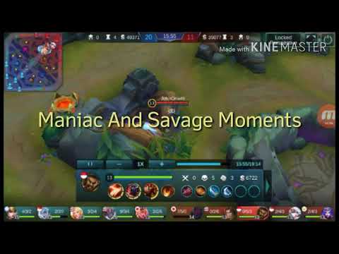 Maniac and Savage moments with LOL moment(Mobile Legends)