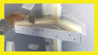 ✅ How to make FLOATING Drywall Corner Shelves 🔥 With Led Spotlights