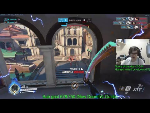 Overwatch The Most Dominant Genji Gameplay Ever By Chipsa With 60 Elims -Cursed Game-