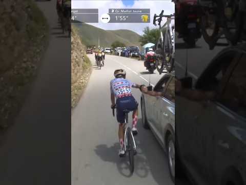 HOW sticky is that bottle? 😅 #TourdeFrance