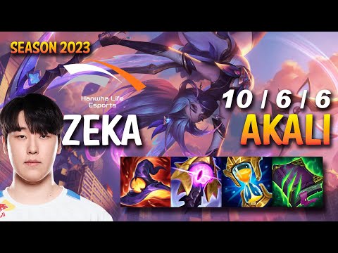 HLE Zeka AKALI vs K'SANTE Mid - KR Ranked