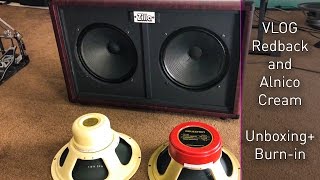 Celestion Redback and Alnico Cream - Unboxing Vlog and ` Burn-in ` setup