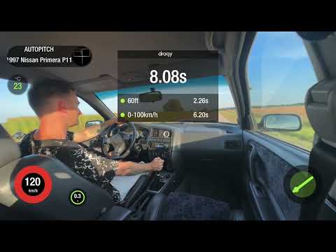 Nissan Primera P11 2.0Ti (SR20DET) MT FWD 1997. 0-100 acceleration.