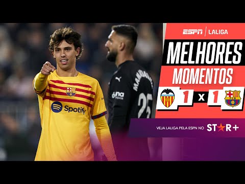 Gols e lances de Valencia x Barcelona