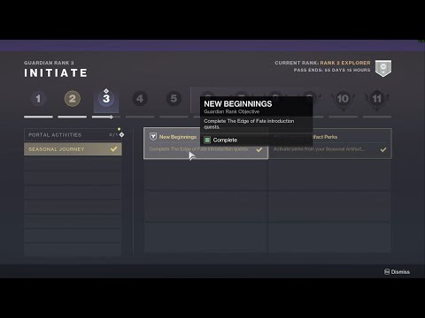 Destiny 2 Edge of Fate - Guardian Ranks - Rank 3 requirements - Year of Prophecy