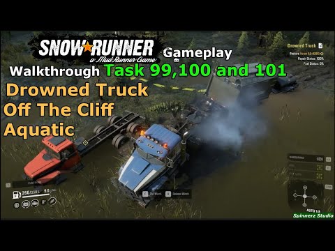 SnowRunner - Drowned Truck | SnowRunner - Off The Cliff | SnowRunner -  Aquatic | Taymyr Russia