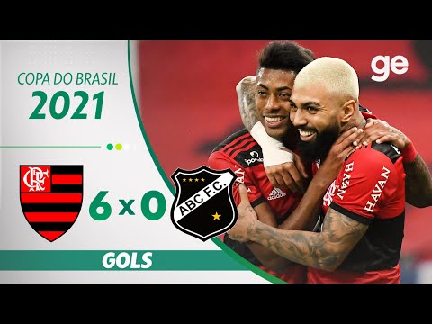 FLAMENGO 6 X 0 ABC | GOLS | OITAVAS COPA DO BRASIL 2021 | ge.globo