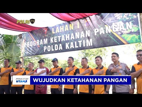 KAPOLDA KALTIM RESMIKAN LAHAN I KETAHANAN PANGAN DI MAKO SAT BRIMOB KALTIM