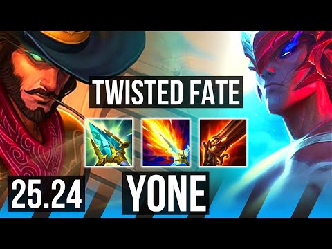 TWISTED FATE vs YONE (MID) | KR Grandmaster | 25.24
