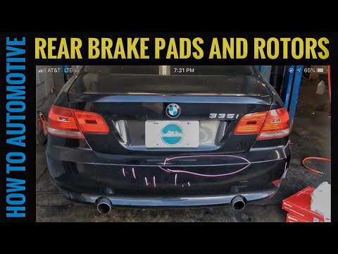 How To Replace Rear Brake Pads, Rotors And Wear Sensor On A BMW 335i.