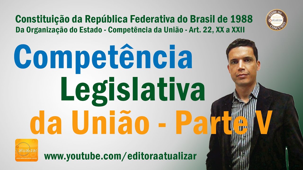 CF/88 - Art. 22, XX a XXII (Competência Legislativa da União - Parte V)