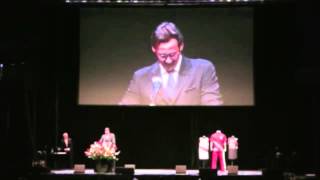 Jerome Kersey's best friend, Ron Sloy, speaks at his celebration of life