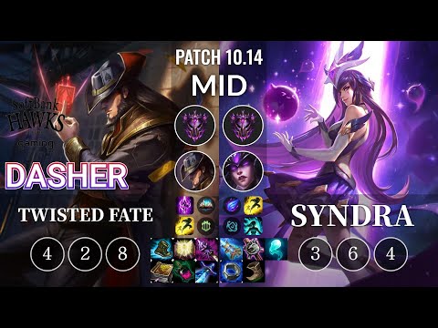 SHG Dasher Twisted Fate vs Syndra Mid - KR Patch 10.14