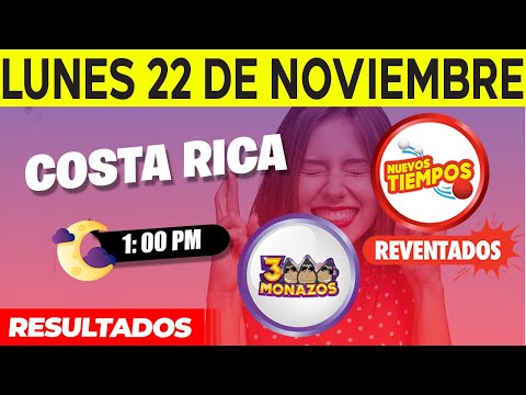 Sorteo 1:00pm Nuevos Tiempos y 3 Monazos Medio día del Lunes 22 de noviembre del 2021
