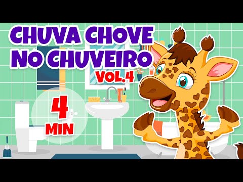 Chuva Chove no Chuveiro [ Hora do banho ] Vol. 4 - Giramille 4 min | Desenho Animado Musical