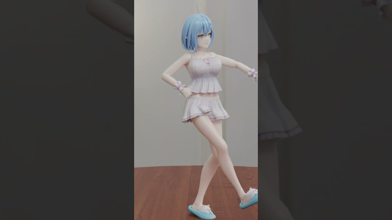 【Yukihana Lamy(short hairstyle roomwear outfit)】Suki! Yuki! Maji Majikku【hololive MMD】#Shorts