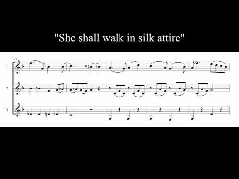 Easy Clarinet trios She shall walk in silk attire.wmv