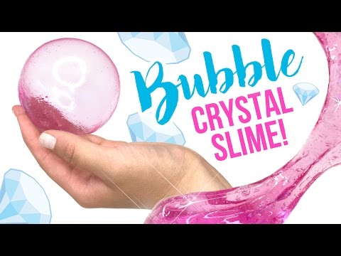 DIY Crystal Slime BUBBLES You Can HOLD!! Made Using DIY Eyedrop Slime - No Borax, No Detergent! Video