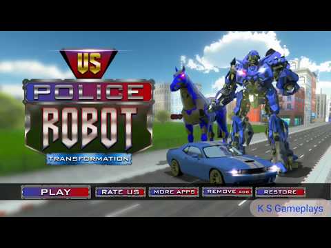 US Police Transform Robot Car Cop Wild Horse Games Android Gameplay Full HD