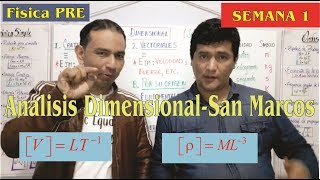 Análisis dimensional (semana 1- Pre San Marcos)
